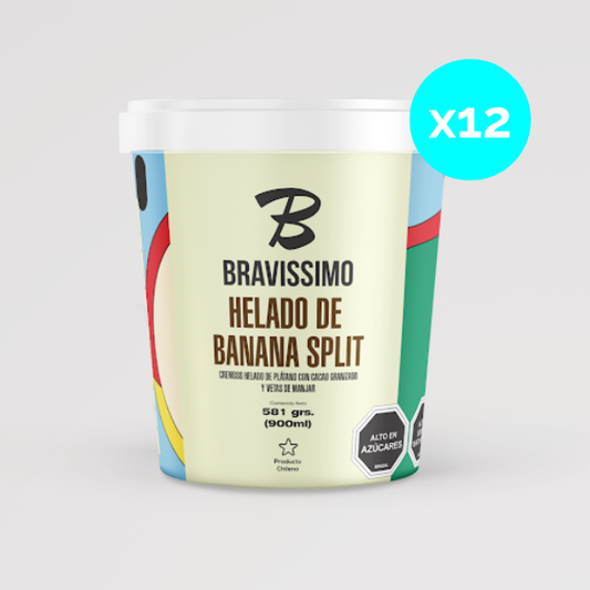 Helado Banana Split - 900ml - Caja 12